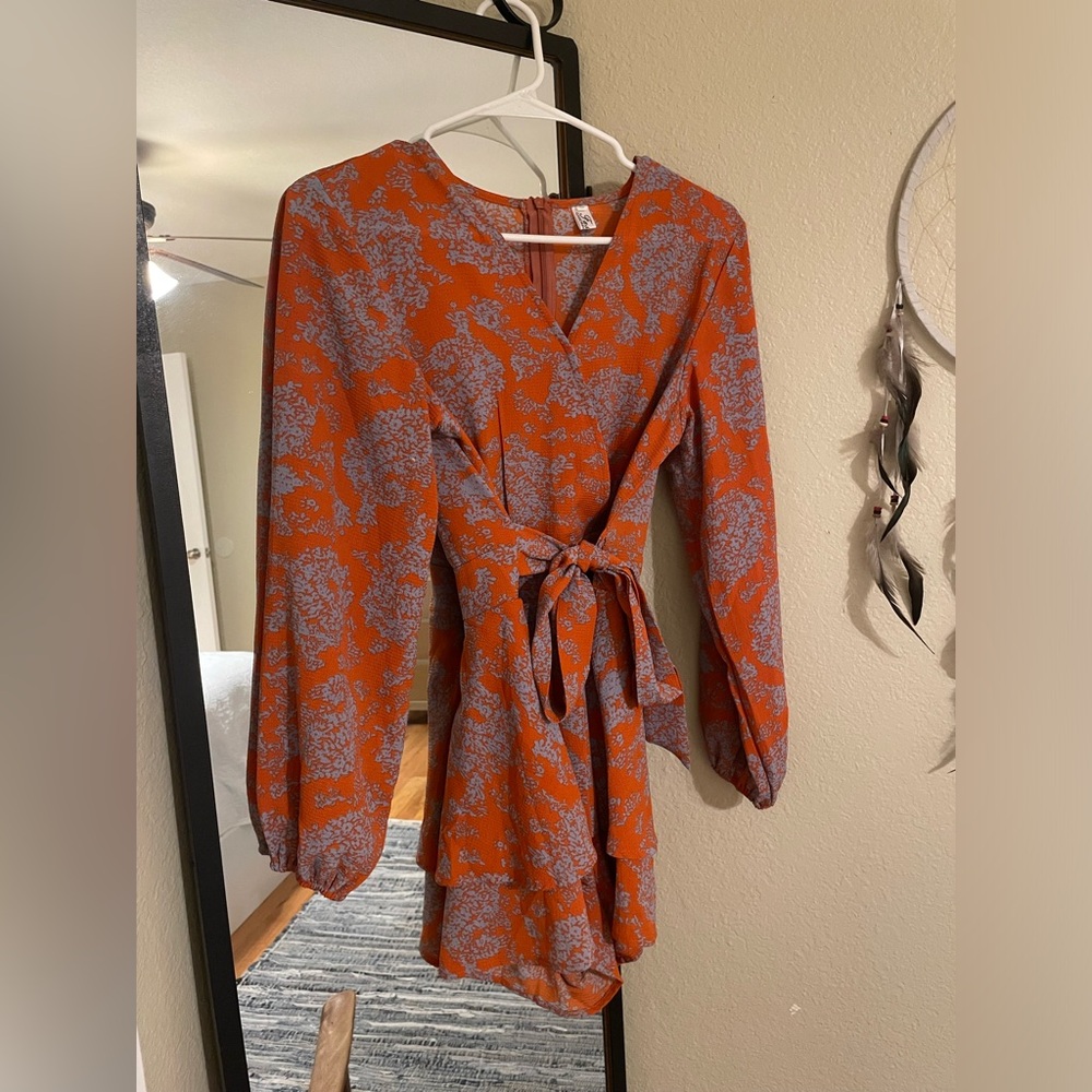 Classic Fashion Collection • Orange & Lilac Floral Romper